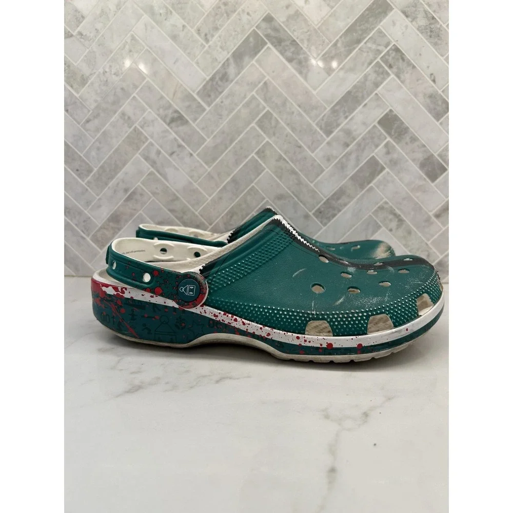Crocs Classic Clog Squid Game Mens Size‎ 9 Green Shoes Slip On Sandals